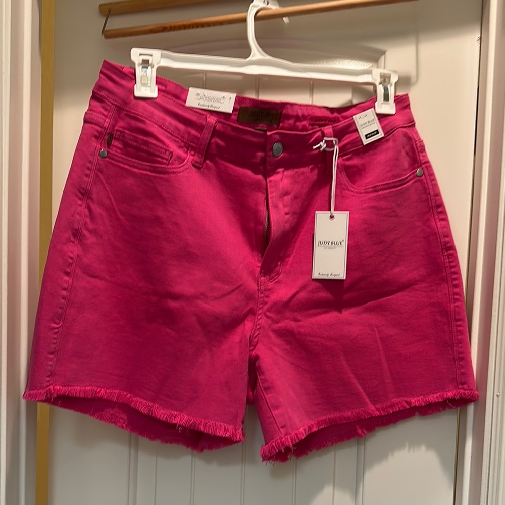 Judy Blue Women's Hot Pink Jean Shorts 2X